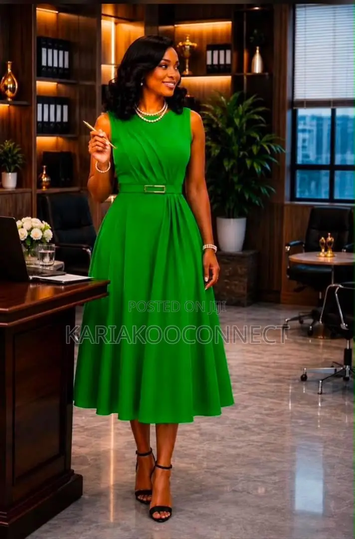 Chic Sleeveless Belted Midi Dress