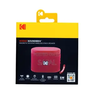 Kodak Soundbrix Magnetic Docking Wireless Stack Speaker Red