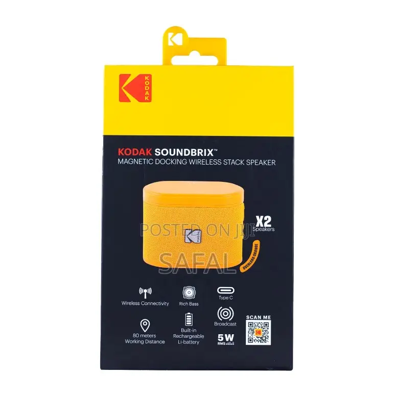 KODAK SOUNDBRIX Overload Orange 2-Piece Speaker