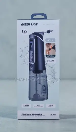 Green Lion Ear Wax Remover IPX7 Water Resistant 200ml Capacity, 25 PSI
