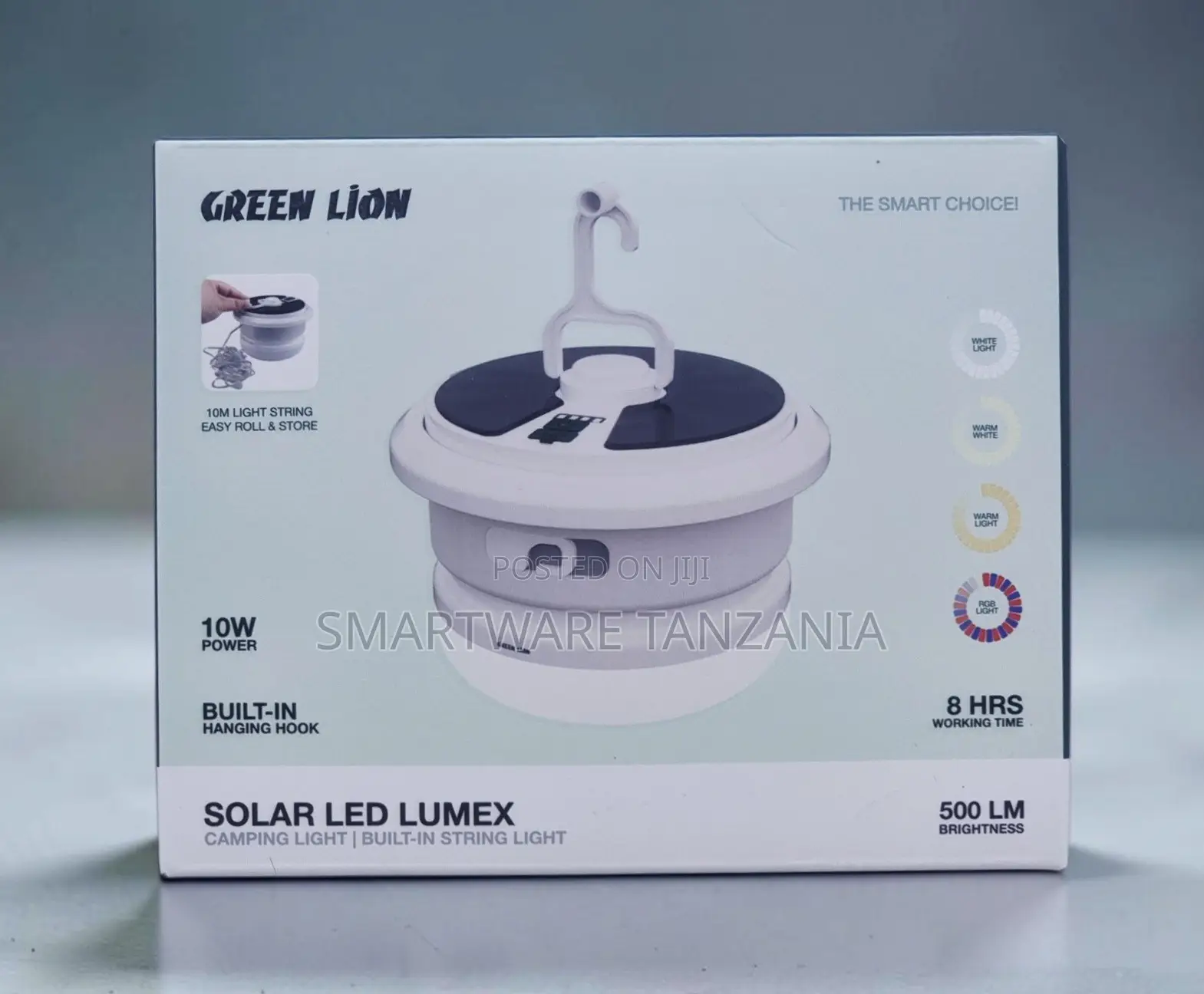 Green Lion Solar LED Lumex Camping Light With 10M String, 10W Power