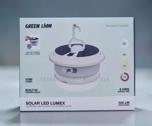Green Lion Solar LED Lumex Camping Light With 10M String, 10W Power