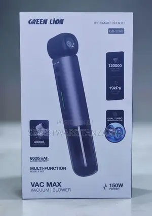 Green Lion VAC MAX Portable Vacuum and Blower, 150W, 6000mAh Battery