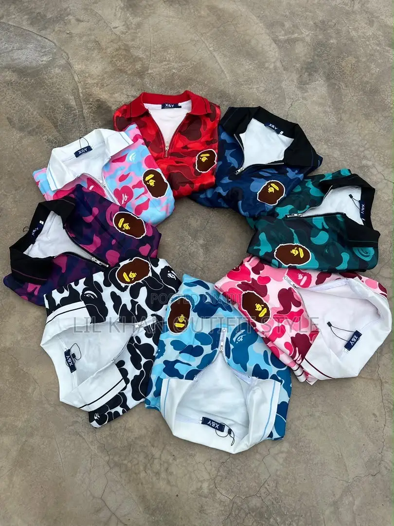 Bape Camo Zip Polo Shirt
