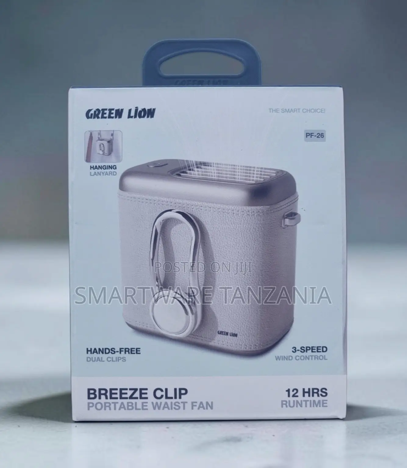 Green Lion Breeze Clip Portable Waist Fan With 3 Speeds, Wearable AC