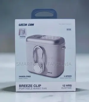 Green Lion Breeze Clip Portable Waist Fan With 3 Speeds, Wearable AC