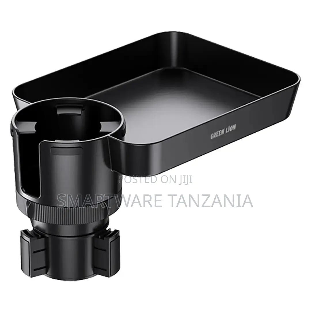 Green Lion Multi-Function Car Cup Holder Tray With 360° Rotation, 1Kg
