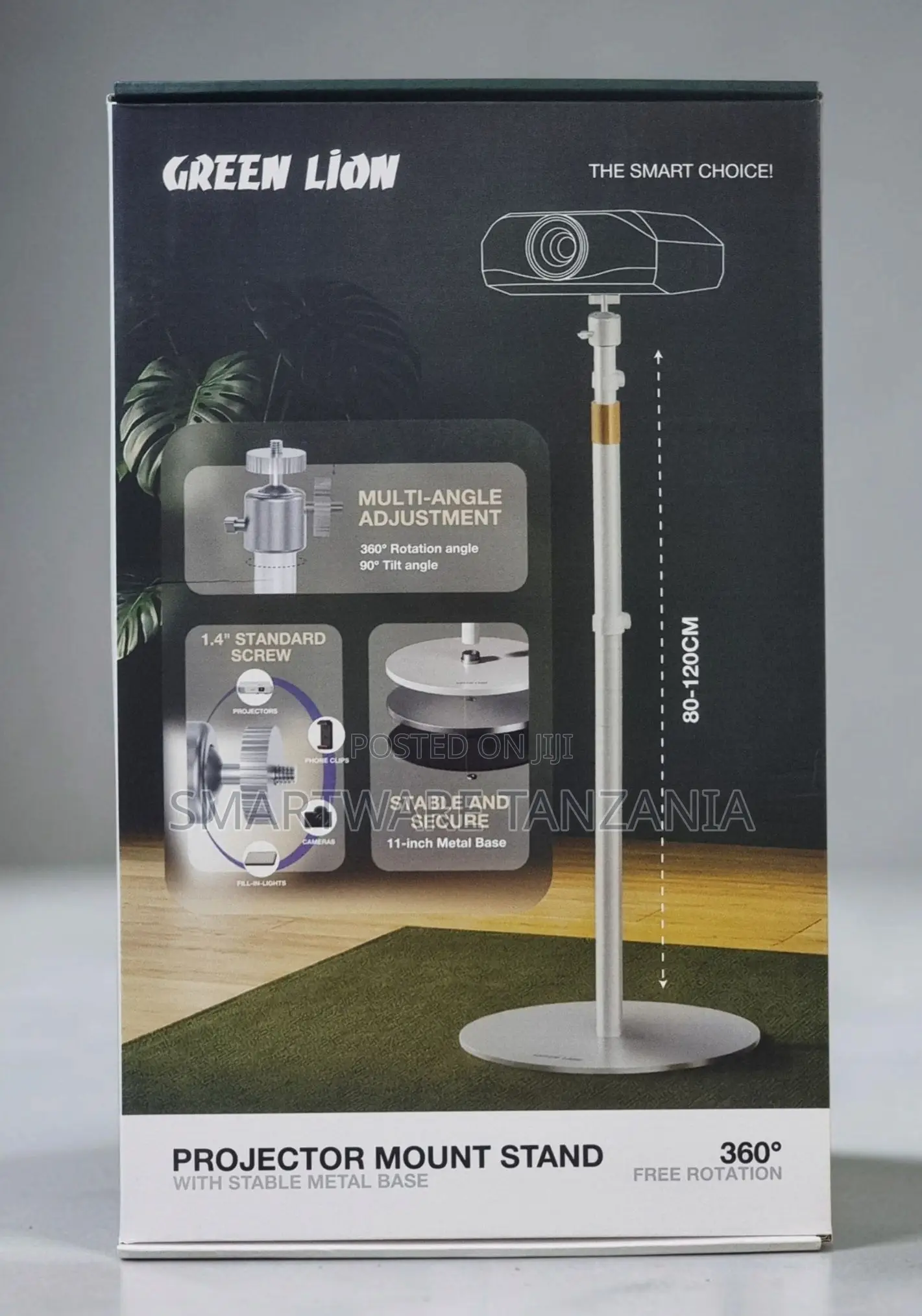 Green Lion Projector Mount Stand With 360° Rotation and 11-Inch Base