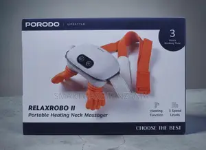Porodo RELAXROBO II Portable Heating Neck Massager, 3 Speed Levels
