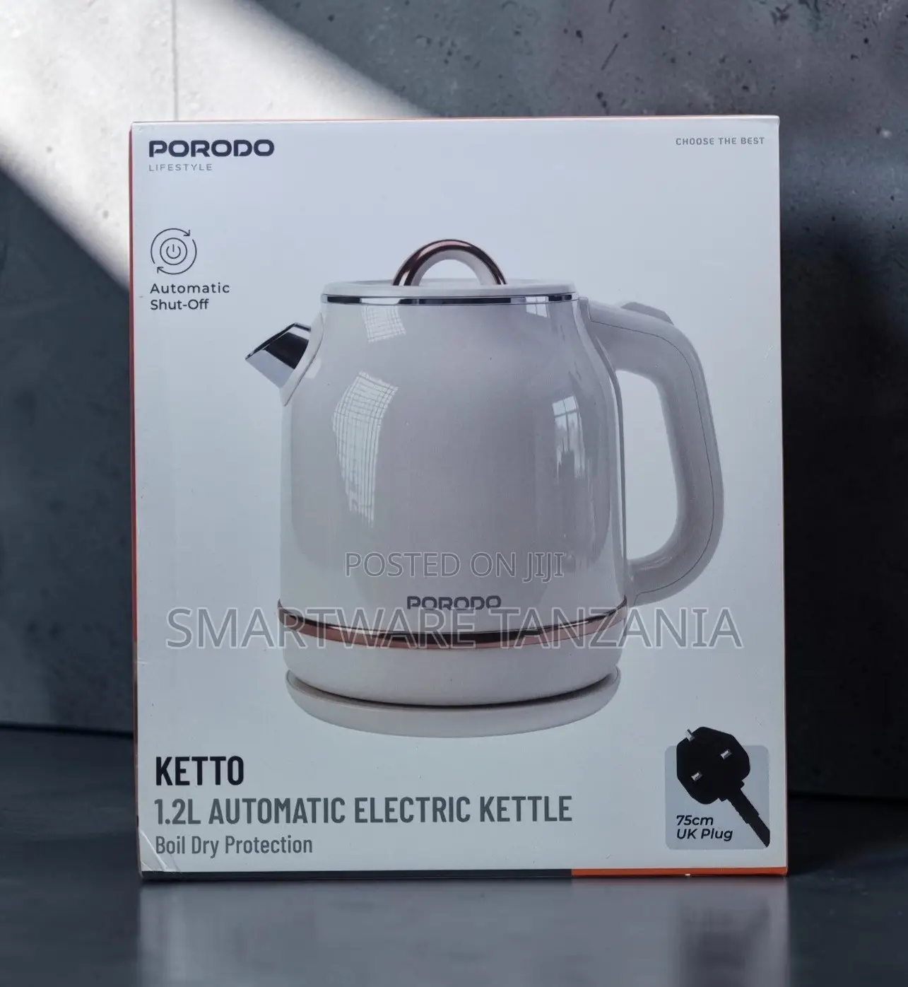 Porodo Ketto 1.2L Automatic Electric Kettle With Boil Dry Protection