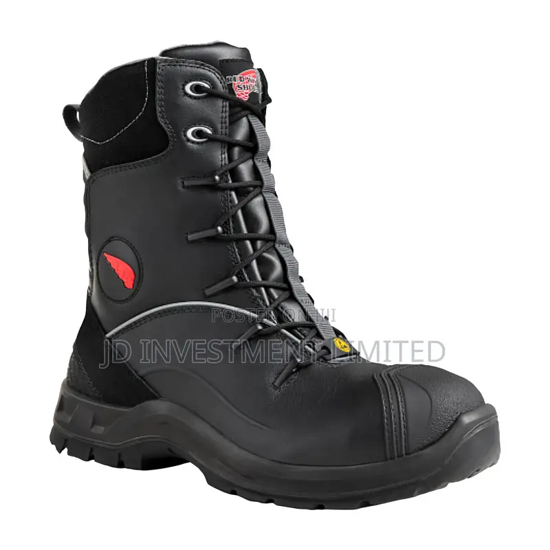 Red WingZip/Lace Petro King 8" Black Leather Hard Toe (S3S HRO)