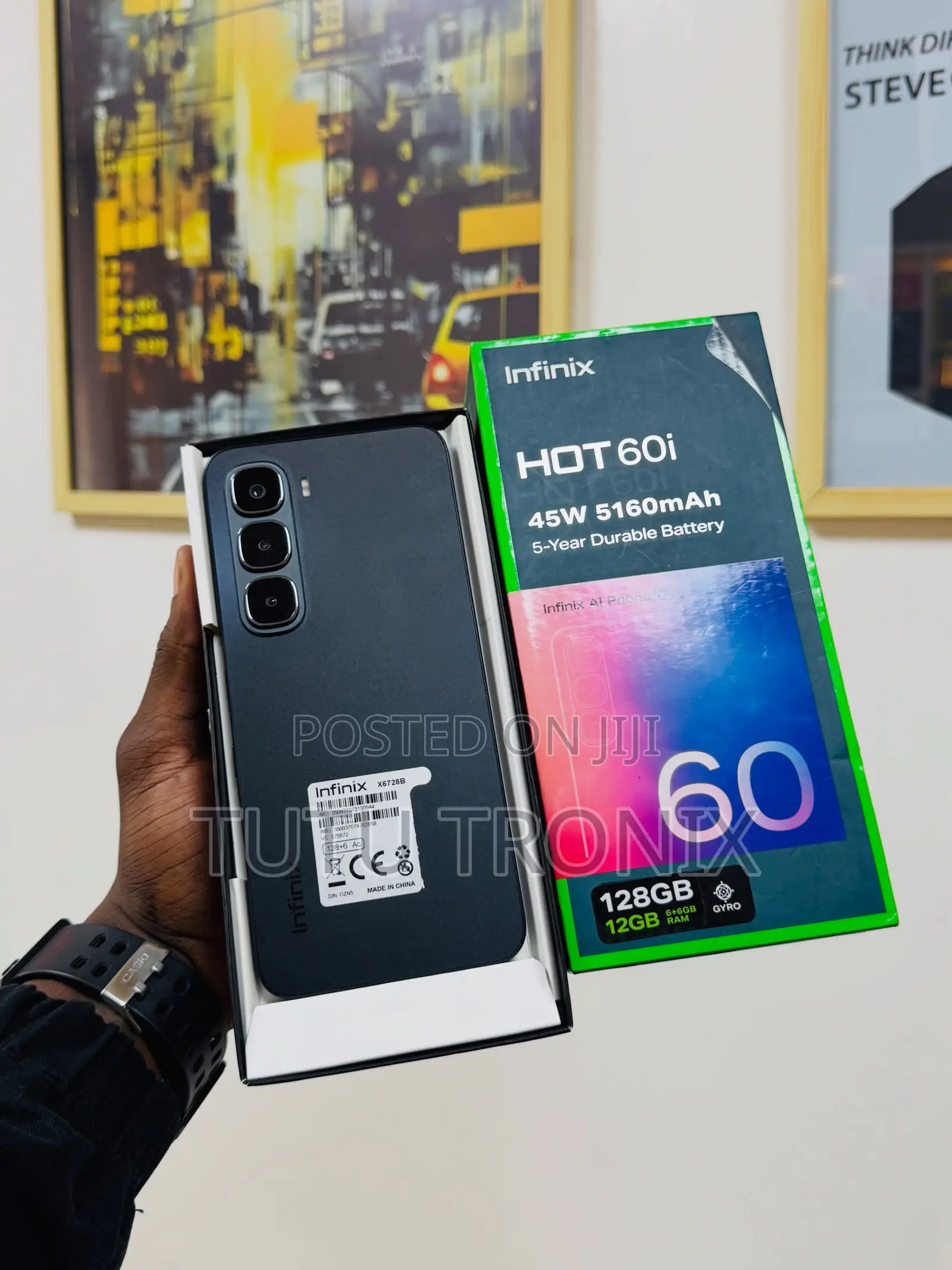 New Infinix Hot 60i 128 GB Black
