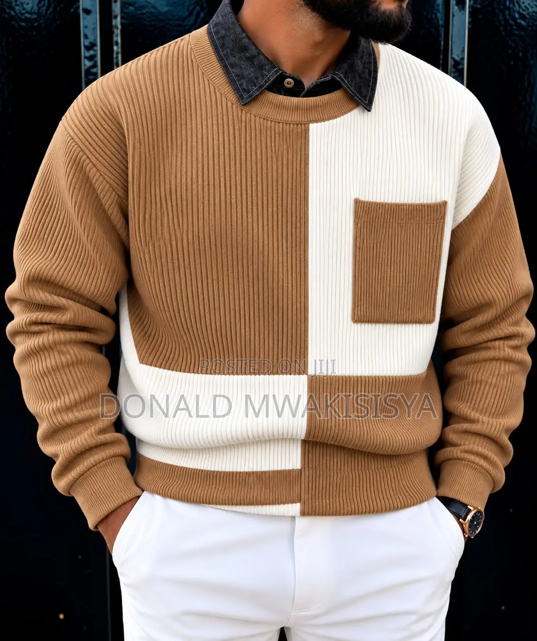 Premium Knit Sweater - Color Block Edition