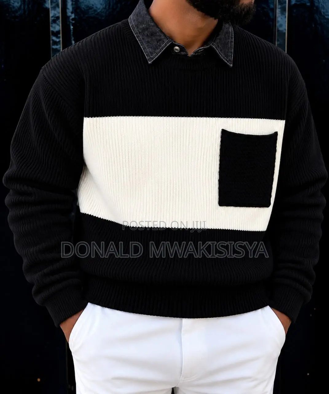 Premium Knit Sweater - Color Block Edition