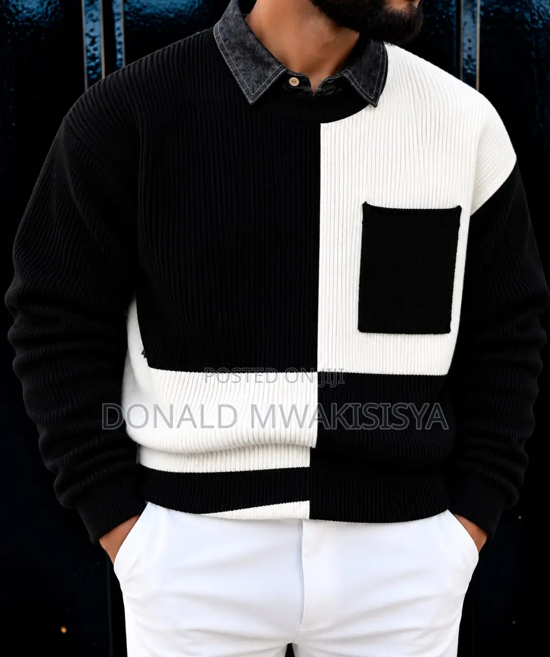 Premium Knit Sweater - Color Block Edition