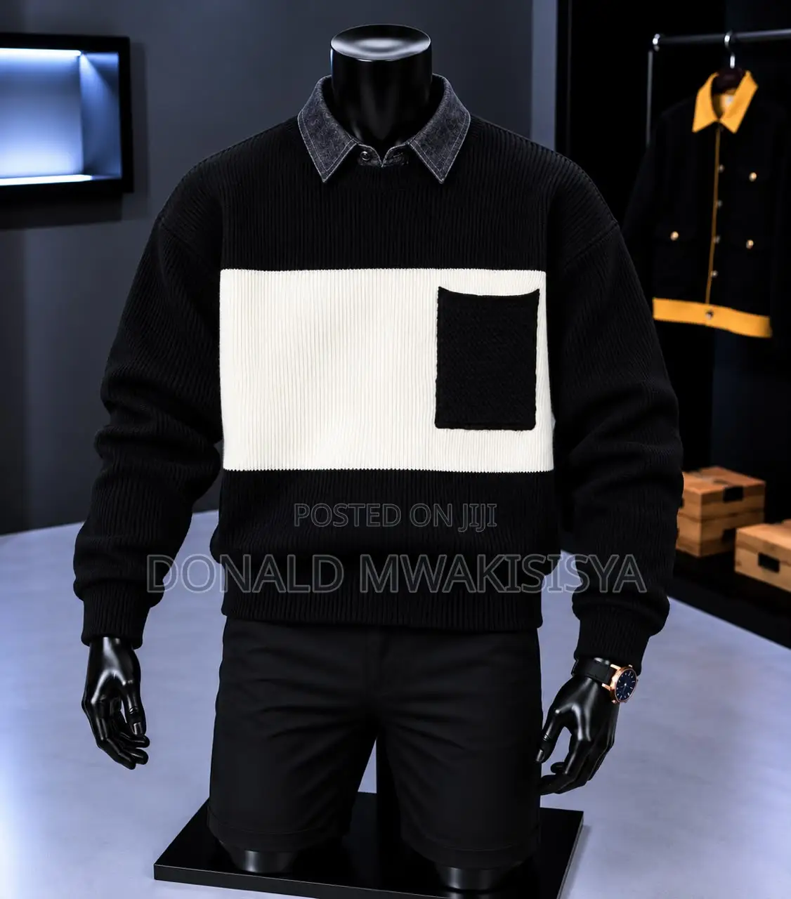 Premium Knit Sweater - Color Block Edition