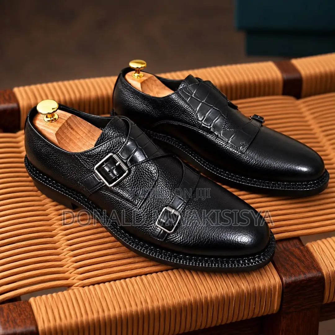 Executive Double Monk Strap - Croc Edition