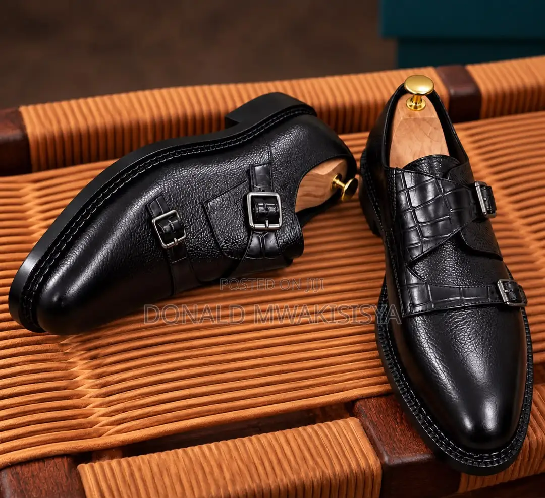 Executive Double Monk Strap - Croc Edition