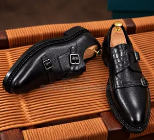 Executive Double Monk Strap - Croc Edition