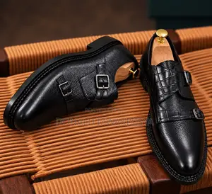 Executive Double Monk Strap - Croc Edition