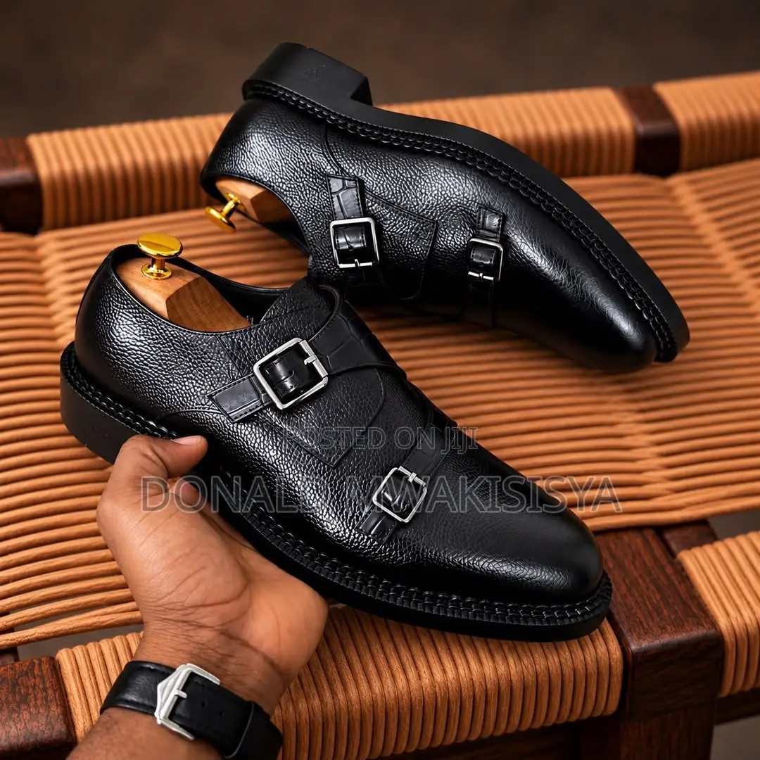 Executive Double Monk Strap - Croc Edition