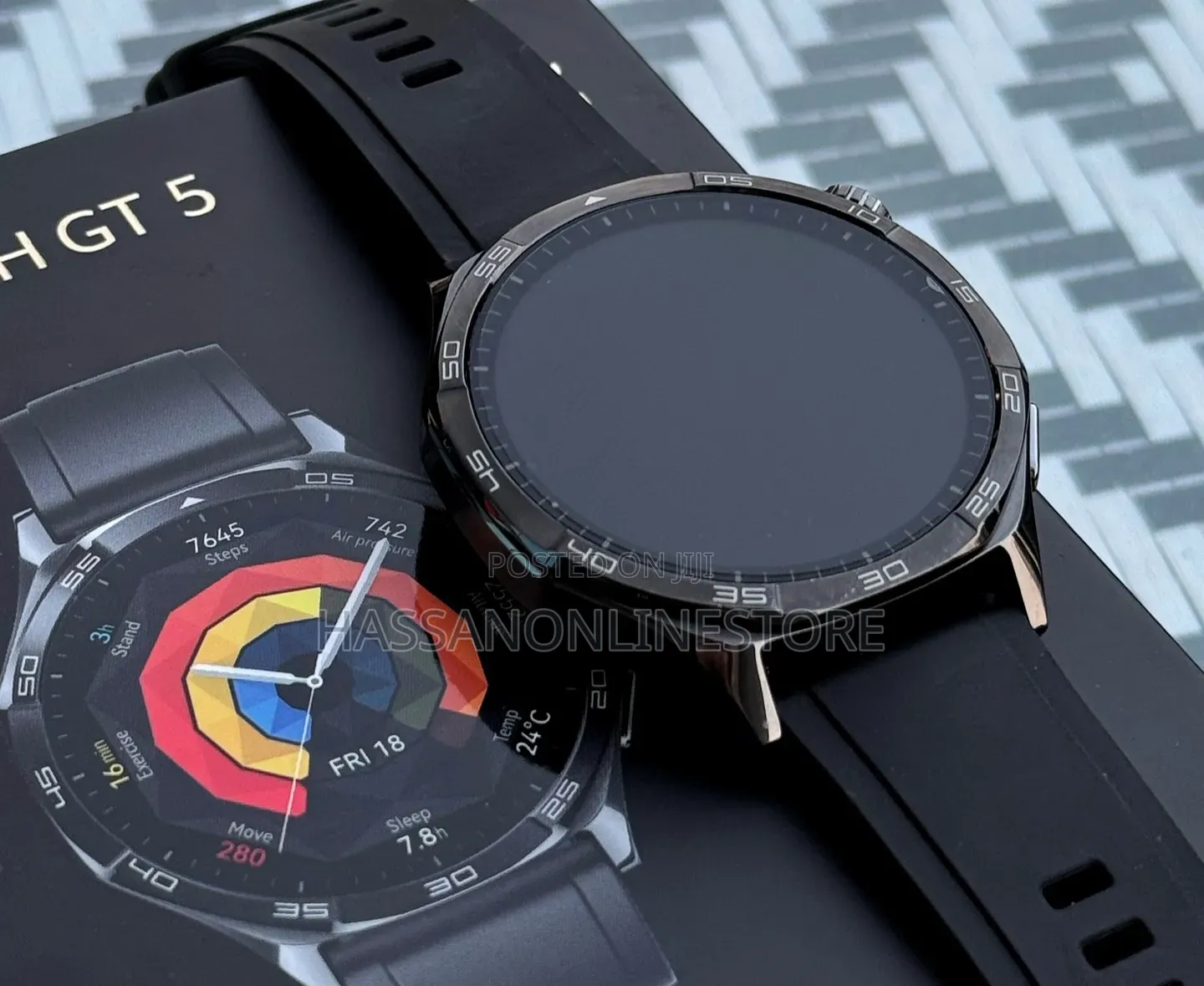 Huawei Watch GT 5 46mm Black Fluoroelastomer Sport Strap