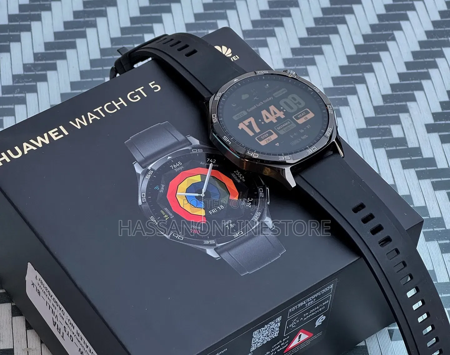 Huawei Watch GT 5 46mm Black Fluoroelastomer Sport Strap