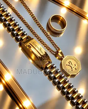 Fashion Men's Set Chains, Bracelet and Ring