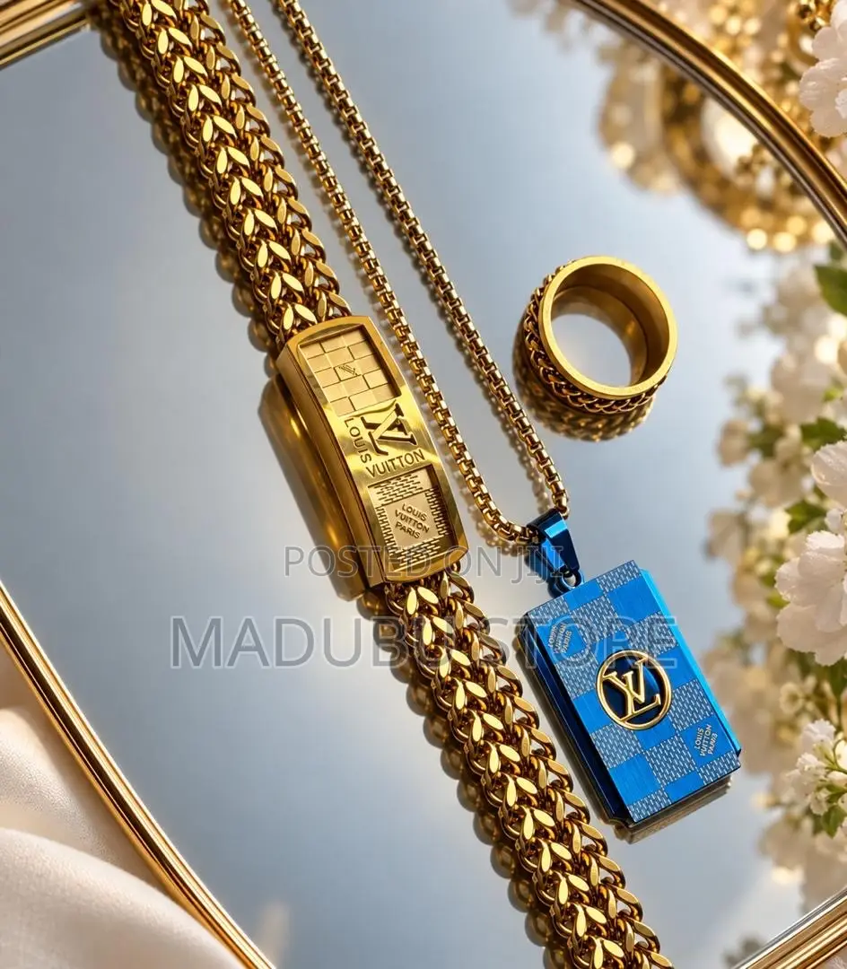 Fashion Men's Set Chains, Bracelet and Ring