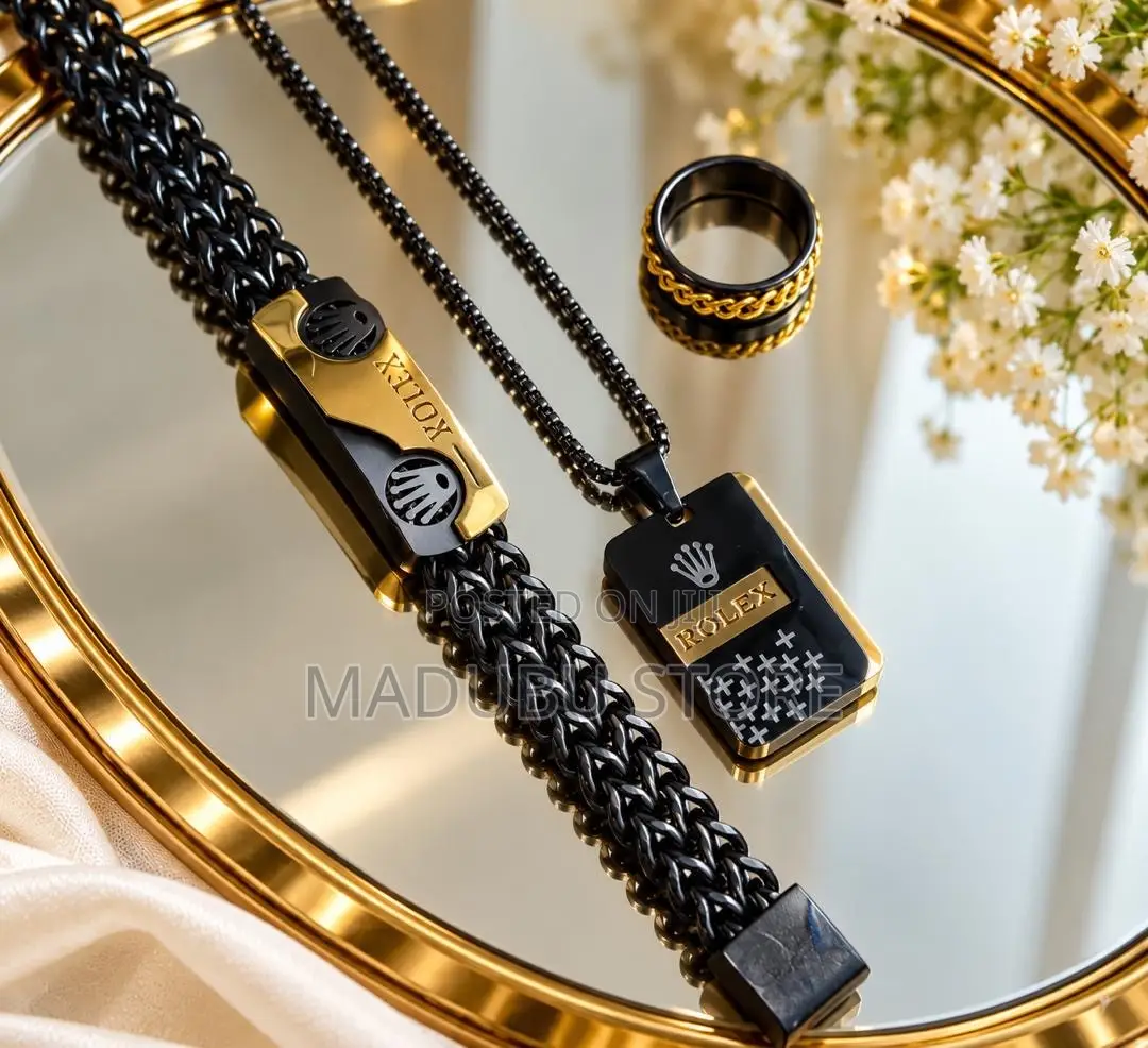 Fashion Men's Set Chains, Bracelet and Ring