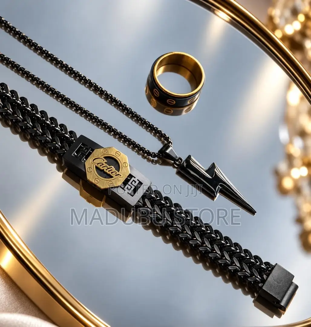 Fashion Men's Set Chains, Bracelet and Ring
