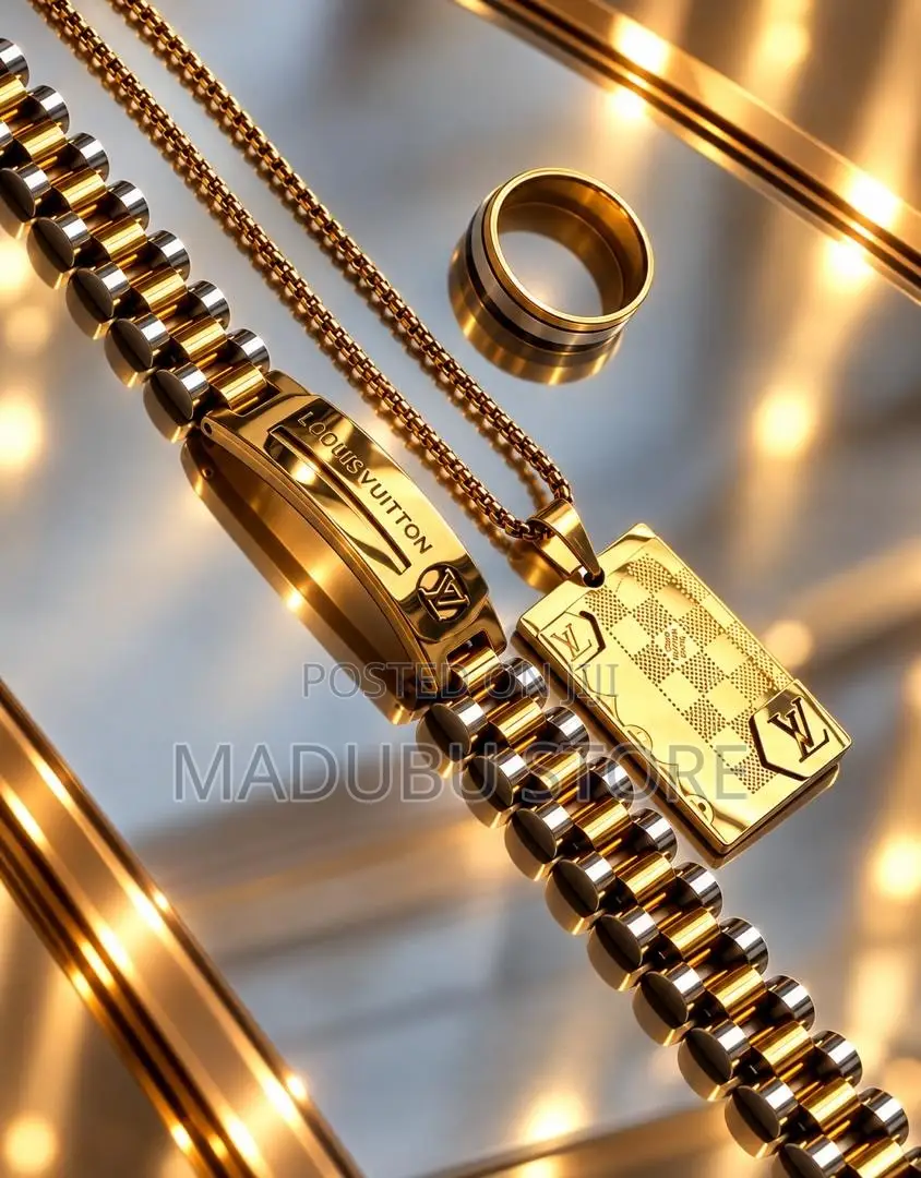 Fashion Men's Set Chains, Bracelet and Ring