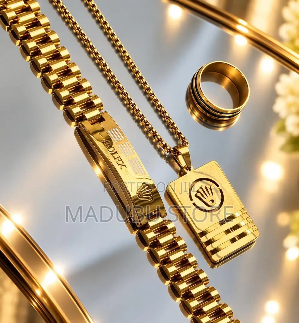 Fashion Men's Set Chains, Bracelet and Ring
