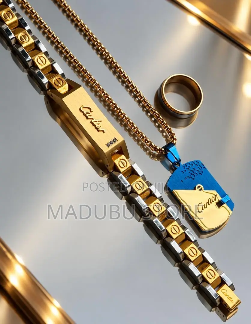 Fashion Men's Set Chains, Bracelet and Ring