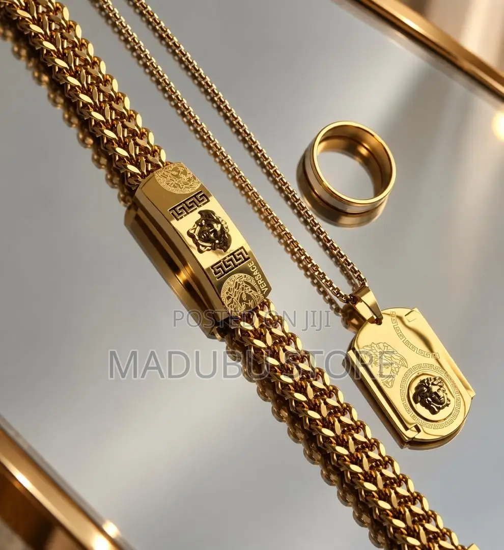 Fashion Men's Set Chains, Bracelet and Ring