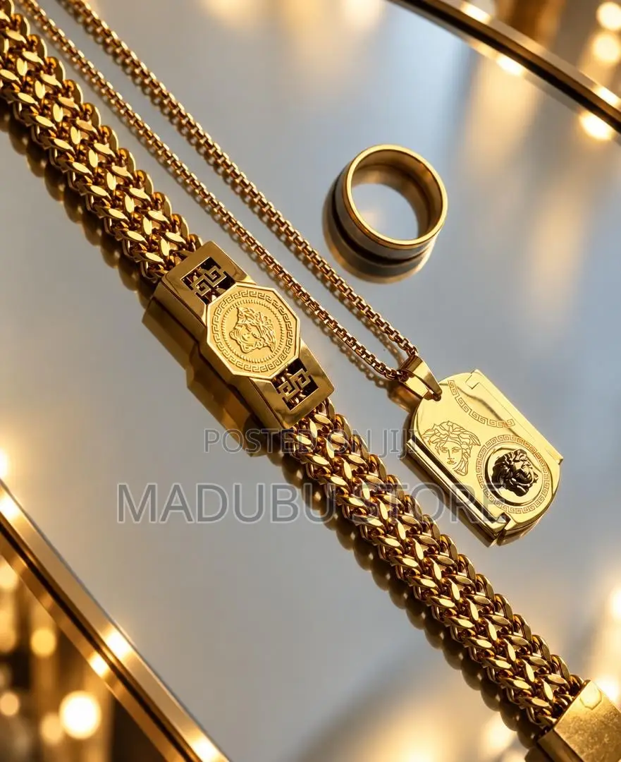 Fashion Men's Set Chains, Bracelet and Ring