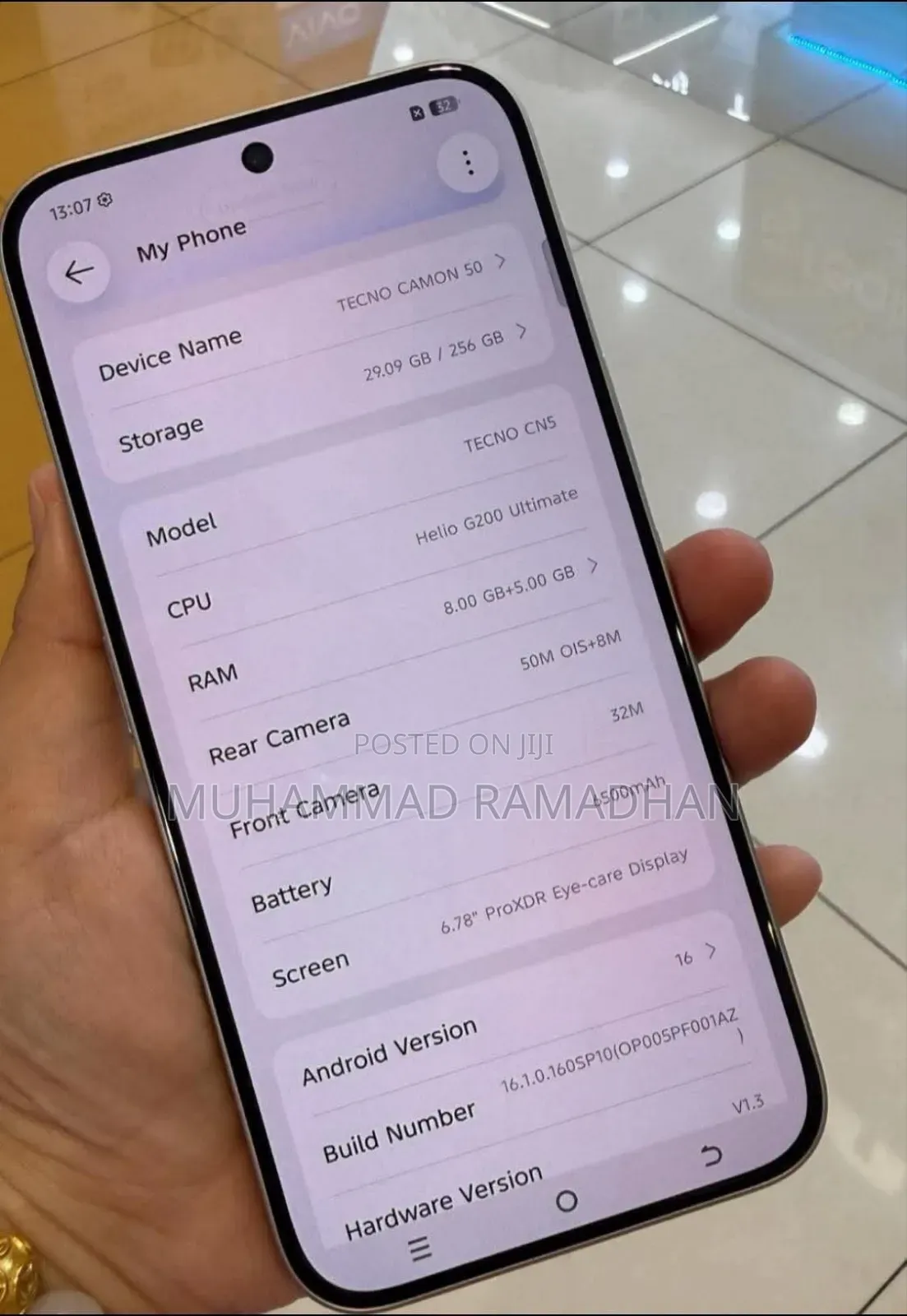 New Tecno Camon 50 256 GB Gray