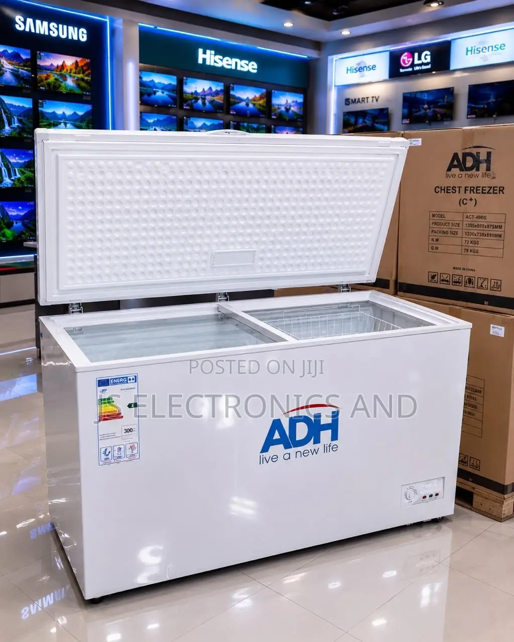 Adh Freezer 400L Slide Door Glass in Side 3 Warranty Years