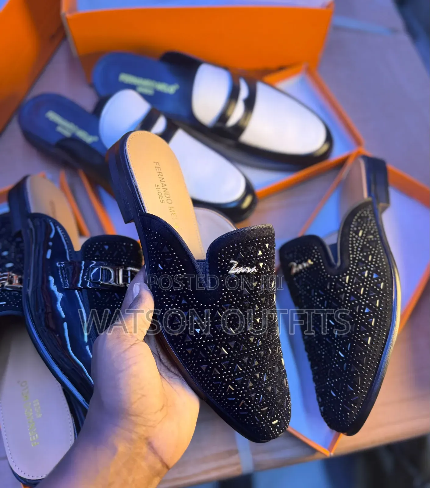 In Fernando Melo Classic Design Men's Mules Shoes