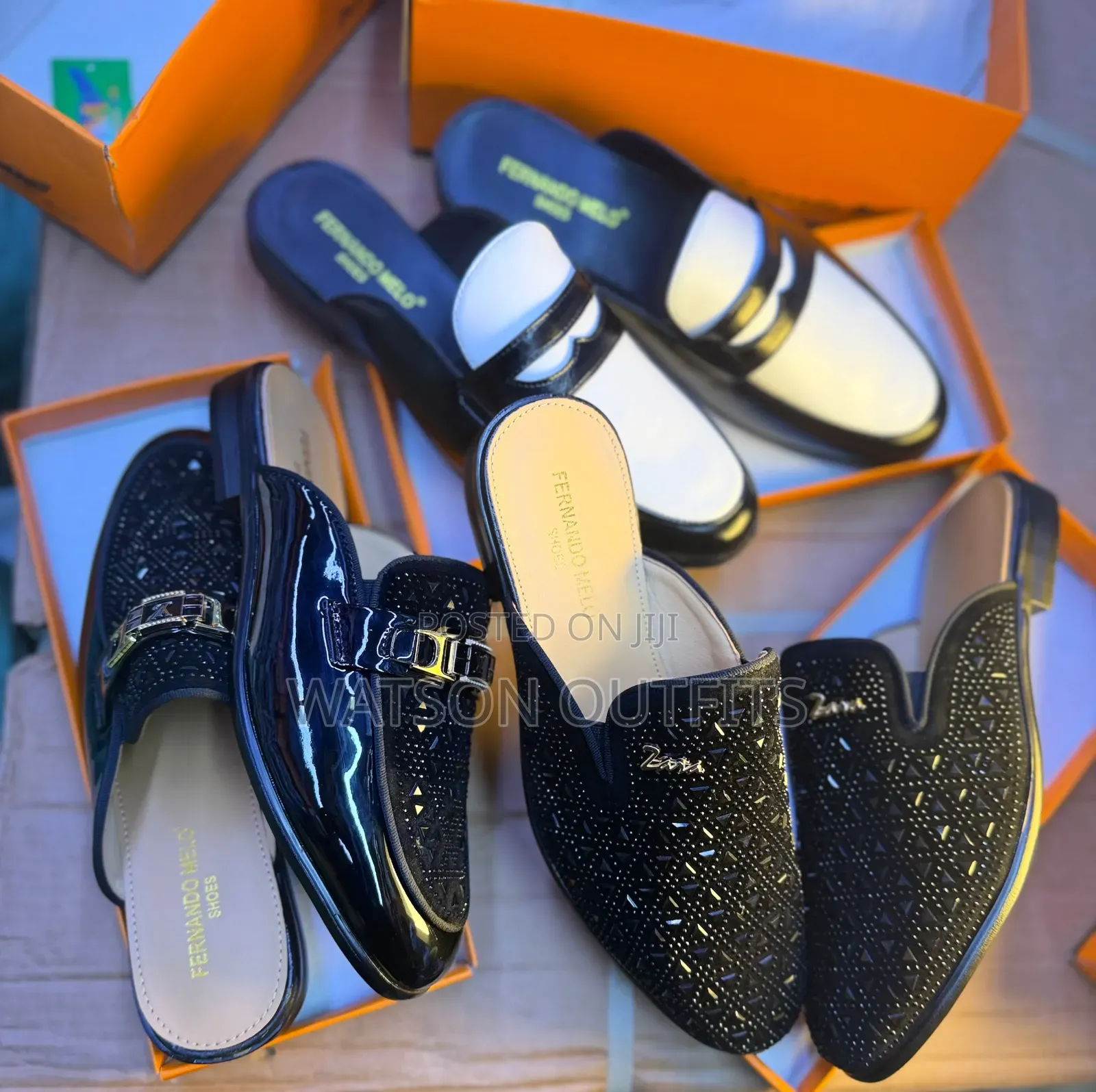In Fernando Melo Classic Design Men's Mules Shoes
