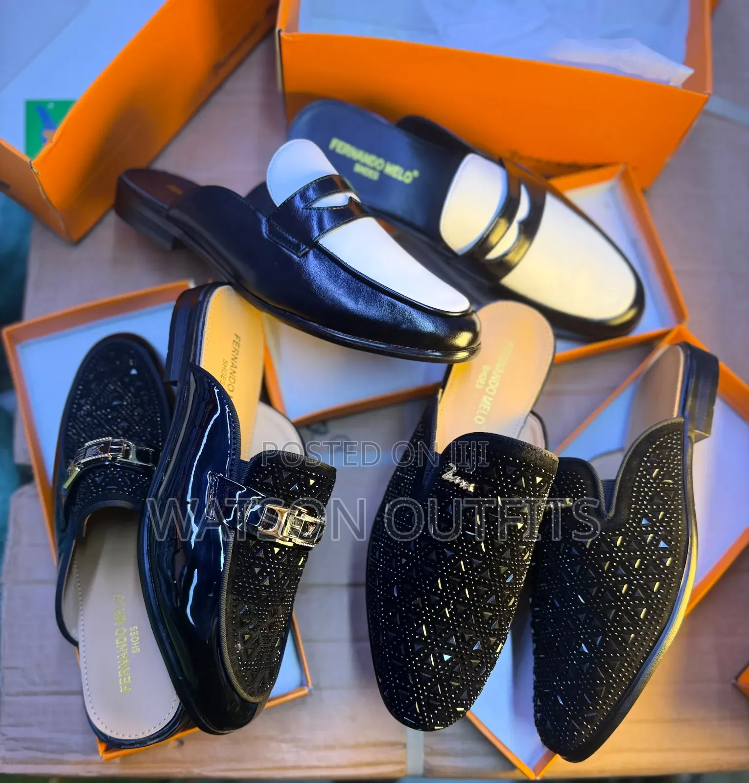 In Fernando Melo Classic Design Men's Mules Shoes