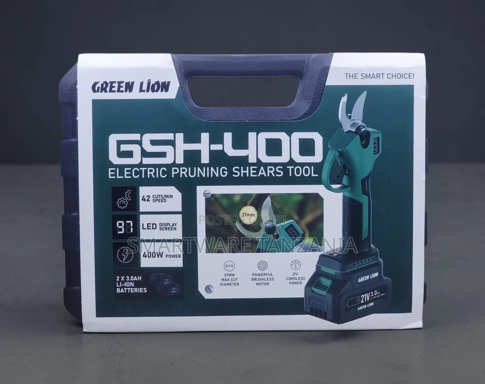Green Lion GSH-400 Electric Pruning Shears Tool, 400W Power, 27mm Cut
