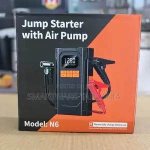 N6 Jump Starter With Air Pump, 250 PSI, LED Display, Portable Design