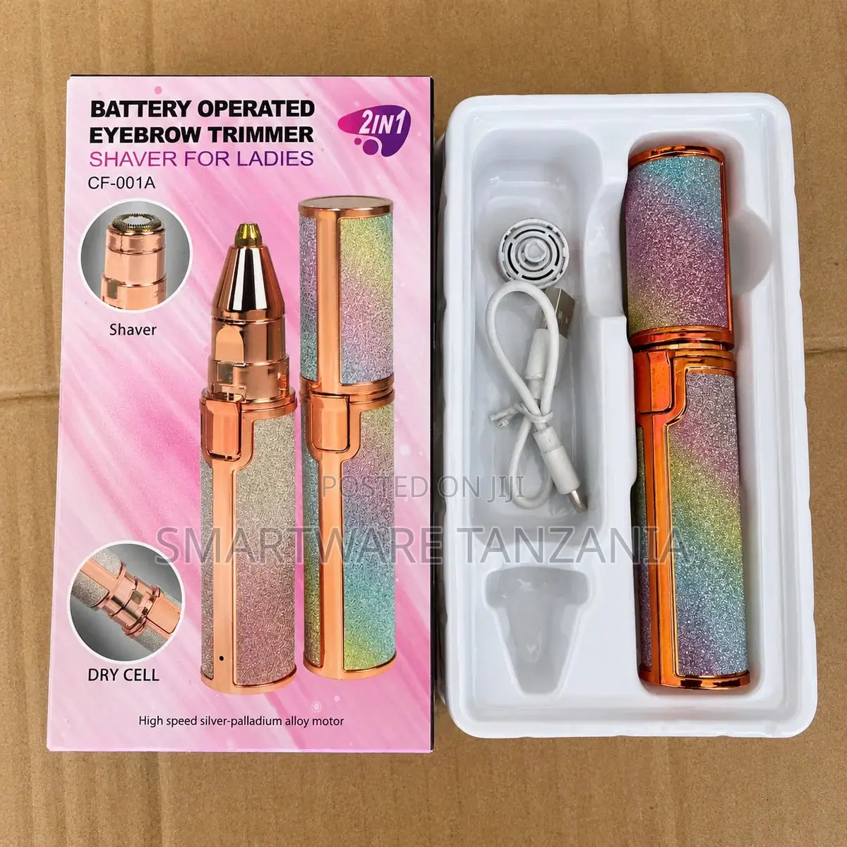 2-in-1 Battery Operated Eyebrow Trimmer Shaver for Ladies, CF-001A