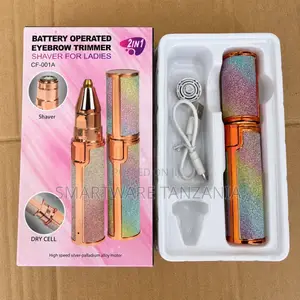 2-in-1 Battery Operated Eyebrow Trimmer Shaver for Ladies, CF-001A