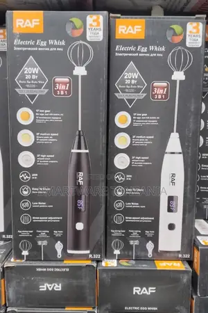 RAF Electric Egg Whisk 20W With Three Speed Settings and LCD Display
