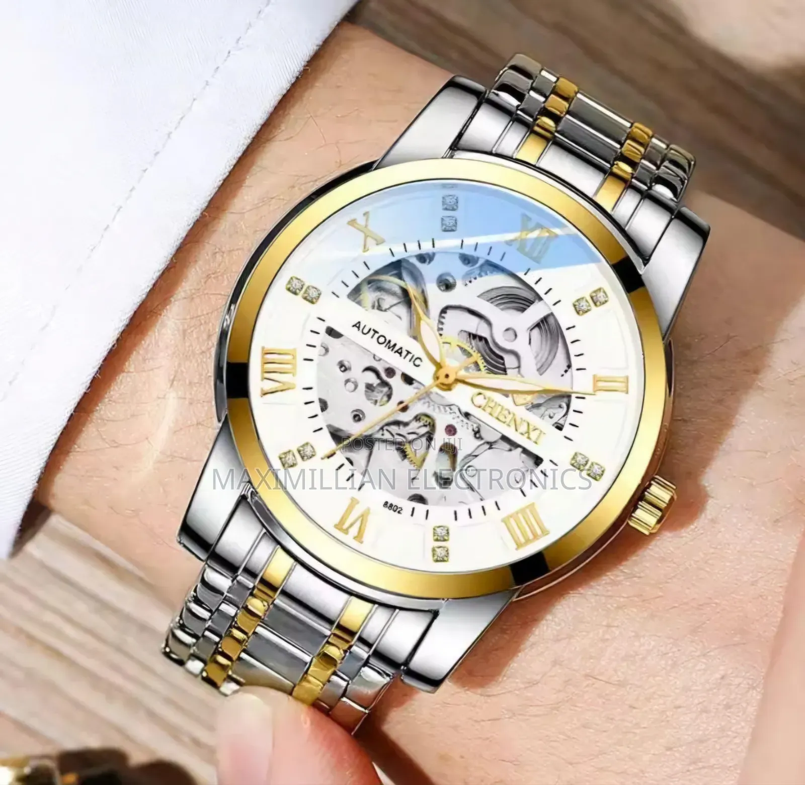 Chenxi 8802 Men's Automatic Mechanical Skeleton Wristwatch