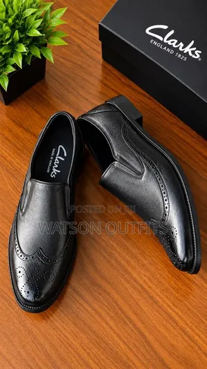 Singly Coloured 4-Designs Men's Leather Shoes