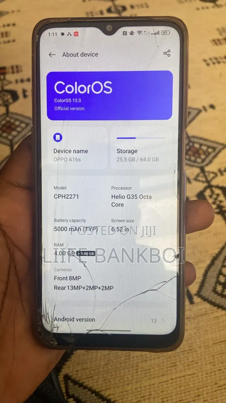 Oppo A16 64 GB Blue