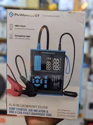Powerology All-in-One Car Emergency Solution, 1000A Jump Starter